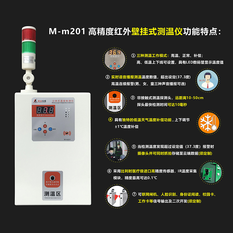 M-m201型高精度紅外壁掛式測(cè)溫儀